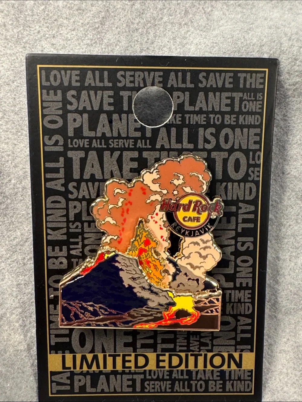 Hard Rock Cafe Reykjavik Volcano 3D Limited Edition Pin